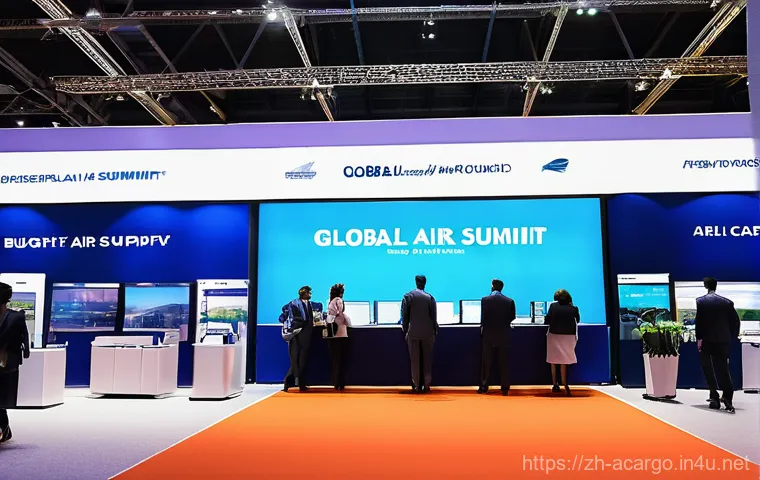 항공화물 전문가의 필수 네트워크 채널 - **Prompt:** A diverse group of modern air cargo professionals (male and female, various ethnicities,...