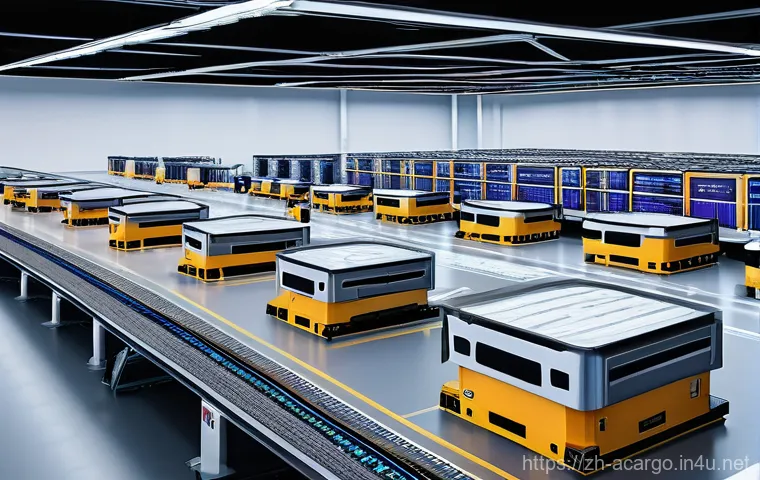 항공화물 산업의 주요 플레이어 분석 - **Prompt 1: Global Air Cargo Giants in Action**
    "A panoramic view of a massive, bustling interna...