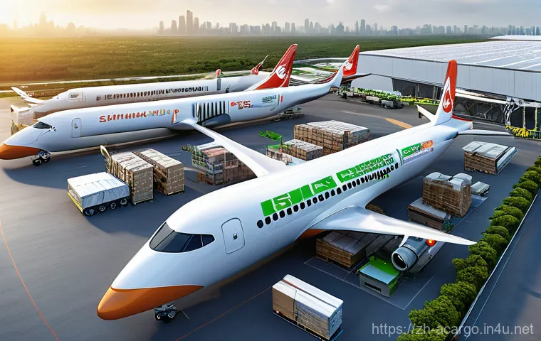 항공화물 산업의 주요 플레이어 분석 - **Prompt 2: Futuristic Automated Cargo Hub**
    "An ultra-modern, high-tech interior of an automate...