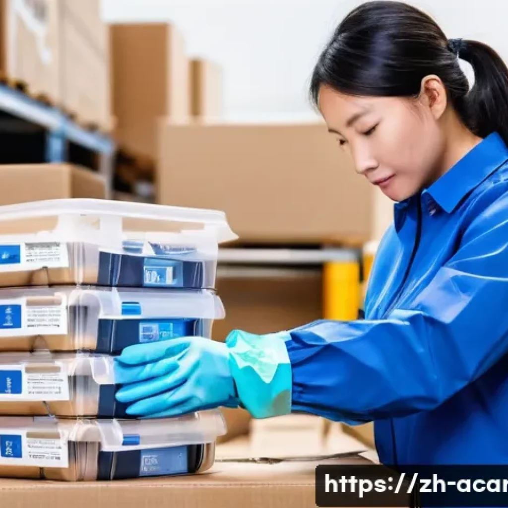 항공화물 운송의 에티켓과 매너 - **Prompt 1: Meticulous Packaging for Fragile Electronics**
A bright, clean, and organized packin...