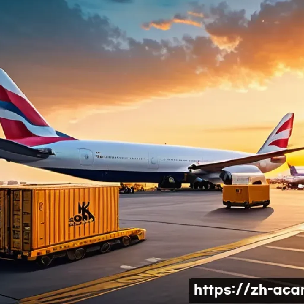 항공화물 실무 인터뷰 준비 가이드 - **Prompt:** A bustling, dynamic air cargo logistics hub at dawn, showcasing the rapid pace of global...