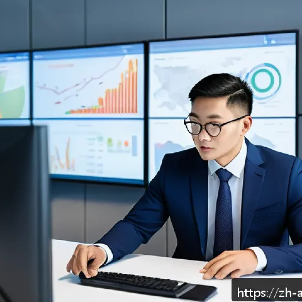 항공화물 전문가로서의 자기 브랜딩 - A professional Chinese male aviation freight manager in a modern airport office, wearing a sharp bus...